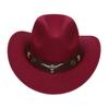 Sombreros para Hombre Transfronterizos, Sombreros Vaqueros Occidentales Europeos y Americanos, Sombreros de Jazz de Lana, Sombreros de Sol para Mujer para Exteriores, Sombreros Negros para Adultos
