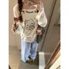 Camiseta de Manga Larga Asimétrica Estilo Coreano para Mujer, Tela Original con Cuello de Camisa, Deseo Puro de Verano, Diseño Holgado, Nicho