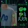 Dia das Crianças Adesivos Infantis Adesivos de Rosto Desenho Animado Tatuagem Luminosa Atividades Faciais Desempenho de Futebol Jogos de Corrida