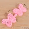 Flor de Cinco Pétalos Árbol de Flores Pétalos de Flor y Otras Formas Cuadradas y Redondas Molde de Silicona para Fondant Mariposa Molde de Clip Molde de Estampado de Doble Cara