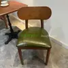 Mesas e cadeiras de café retrô, cadeiras de madeira maciça para padarias e confeitarias, conjunto de mesa e cadeira para sala de jantar de taverna e loja de sobremesas e chás com leite para hospedagem.