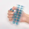 Novo Adesivo Minimalista Ultrafino Sem Costura de Cor Sólida de Cobertura Total para 16 Dedos Adesivos de Unha 3D Adesivos de Unha Sem Necessidade de Cabine Patches