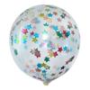Globo de Lentejuelas Empujar y Barrer Código Regalo Pequeño Decoración Festiva de Boda Globo de Confesión Globo de Látex Transparente con Confeti
