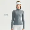 Chamarra de Yoga para Mujer con Cremallera, Cuello Alto, Diseño Patchwork, Corte Ajustado, Mangas Largas, Adecuada para Correr al Aire Libre, Entrenamiento y Ropa de Fitness