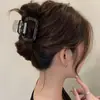 Pinza para el Cabello de Bloques de Color Estilo Coreano para Mujer, Pinza de Tiburón de Gama Alta, Grande y Única, Horquilla Exquisita, Pinza para el Cabello de Parte Superior Alta, Accesorio para el Cabello