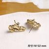 Moda personalidad nicho estilo lujo ligero aleación forma irregular brillantes aretes aretes DIY joyería femenina venta al por mayor