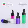 Frasco conta-gotas pequeno colorido 1ml 2ml 3ml 5ml essência à prova de luz frasco pequeno de amostra frasco portátil para perfume óleo essencial