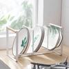 Estante de almacenamiento de hierro estilo japonés tapa de olla tabla de cortar escurridor tres rejillas escurreplatos suministros de almacenamiento de cocina venta al por mayor transfronteriza