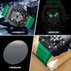 Reloj de Cuarzo de Moda Binbond con Forma de Barril, Reloj Deportivo Hueco para Hombre, Transmisión en Vivo Transfronteriza, Dropshipping