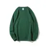 Sudadera de Algodón de Alta Gama, Color Sólido, Saludable, con Logo Impreso Personalizado, Ropa de Trabajo de Cuello Redondo para Otoño e Invierno, Uniforme Corporativo de Manga Larga con Bordado