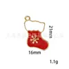 Componentes para aretes, pulseras, colgantes y accesorios DIY de aleación con diseño de goteo de aceite de Santa Claus, renos, árbol y copo de nieve, estilo caricatura transfronteriza