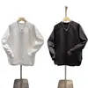 Camisa base casual de manga larga para hombre, nueva de otoño, holgada, cómoda, a la moda, moderna, versátil, simple, de alta gama, color liso