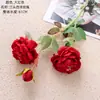 Fabricante Europeu de Flores Artificiais de Alta Qualidade com Núcleo Envolto, Peônias de 3 Cabeças e Rosas Ocidentais, Decoração para Casa, Parede de Casamento, Flores Falsas, Estilo Ins