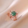 Anillo para mujer micro-incrustado giratorio circonita temperamento temperamento frío Han Bai diamante completo redondo geométrico anillo joyería al por mayor