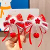 2026 Accesorios para el Cabello Hanfu de Año Nuevo para Niñas Estilo Chino Rojo Festivo Pasador de Año Nuevo Borla Estilo Antiguo para Niñas