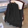 60.00 kg-175.00 kg talla extra para mujer Conjunto casual profesional de tres piezas: chaqueta, chaleco y falda Novedad Otoño 2024