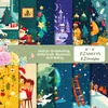 Venta Caliente Transfronteriza 12 Hojas/Paquete Papel de Material Navideño Decoración de Atmósfera Navideña Base de Papel para Manualidades DIY Empaque de Regalo