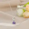 Corrente Clavícula Elegante com Zircônia Galvanizada a Ouro Real para Mulheres, Corrente de Lã de Celebridade Cibernética com Design Completo de Diamante, Ano de Nascimento Coelho