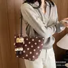 Bolso Cubo Tote de Gamuza con Lunares para Mujer Otoño 2026 Nuevo Bolso de Hombro de Gran Capacidad Bolso Casual para el Trabajo