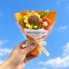 Buquê de Pompons de Lã Tricotada, Flores Artificiais, Girassóis, Flores Pequenas Falsas, Lembrancinhas, Lembrancinhas de Casamento