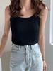 Camisola pequeña de verano para mujer, diseño exterior, diseño Sense Niche, traje de punto de seda de hielo, base interior, camiseta sin mangas.