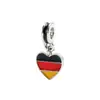 Comercio exterior joyería con colgante de bandera del mundo accesorios pulsera diy cuentas colgante de metal con gota de aceite joyería al por mayor