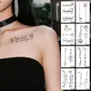 Hermosas Calcomanías de Tatuaje de Hierbas Inglesas para Mujeres, Impermeables, de Larga Duración, Gama Alta, Jugo, Sencillas, Inspiradoras, Estilo Europeo y Americano, No Reflectantes
