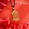 Collar Chapado en Oro de Larga Duración con Ábaco Esmaltado de León y Colgante de Animal Propicio Koi, Nueva Joyería de Imitación Estilo Chino para Comercio Transfronterizo