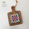 Porta-Prato de Madeira de Acácia Estilo Japonês Anti-queimadura Base Isolante para Panela Quente Mesa de Jantar de Madeira Maciça Porta-Prato de Tigela Retro Alta Temperatura Retro