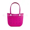 Bolsa de praia essencial para o verão: Bolsa de praia em EVA com grande capacidade, bolsa tote prática, bolsa com furos DIY, bolsa nicho coreana
