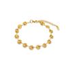 Dazan Corrente Exquisita Atacado Moda Europeia e Americana Aço Titânio Ouro 18K Pulseira Doce Colar Corrente de Cintura Tornozeleira Conjunto