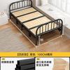 Cama plegable individual para el hogar de madera maciza cama simple habitación de alquiler cama doble de hierro reforzada siesta para adultos 1.2 m cama pequeña