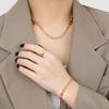 Los Blogueros Europeos y Americanos de Moda Transfronterizos Tienen el Mismo Collar de Nariz de Cerdo, Pulsera Personalizada de Acero de Titanio Chapado en Oro, Joyería de Nicho