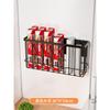Estante de Almacenamiento para Refrigerador Absorción Magnética Lateral Almacenamiento y Colocación de Film Plástico Pared sin Perforaciones Trasera de Puerta Pegatina Magnética Lateral Montaje en Pared Estante Ajustable