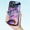 Adequado para capa de vidro temperado para Apple 15pro, capa protetora Torre Eiffel anime 17PROMAX, iPhone16