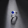 Anillos Europeos y Americanos Transfronterizos Ins Nicho Anillo de Zircón Transparente Anillo de Nicho Ajustable de Apertura para Mujer Joyería Elegante para Boda
