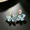 Tk Pendientes de Borla Geométricos con Pedrería de Lujo Ligero Más Vendidos Moda Nicho Aretes Pendientes de Gama Alta