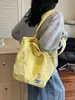 Bolso Casual Minimalista Estilo Japonés Ins para Viajes Diarios de Mujer 2025 Nuevo Bolso Tote de Gran Capacidad Bolso de Hombro de Color Sólido para Estudiantes