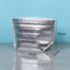 Pastel de Barbacoa Bolsa Térmica de Algodón Perlado con Papel de Aluminio Aislante Bolsa Térmica para Llevar Comida Fresca Comida Fresca Refrigerada Bolsa Térmica para Comida Fresca
