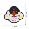 Patche Bordado Dia da Independência Preto Decoração de Roupa Patche Patche Bordado Preto Bebê Computador Insígnia Menina Pequena