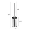 Cepillo para Inodoro de Acero Inoxidable Transfronterizo con Base de Pie para Baño Cepillo para Inodoro Doméstico Cepillo para Inodoro Sin Rincones Muertos Set