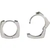 Aretes de Clip Geométricos Cuadrados Estilo Coreano, Diseño de Nicho, Aretes de Clip con Aguja de Plata 925, Pendientes Metálicos Minimalistas Retro Simples