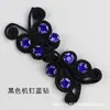 Botões Étnicos Borboleta Tecidos à Mão para Hanfu e Qipao, com Strass Coloridos Costurados à Máquina, Caixa de Presente, Botões para Decoração de Convites de Casamento
