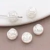 20 Piezas de Perlas de Imitación ABS Blanco Roto con Agujero Recto Lazo Corazón Flor Cuentas Espaciadoras Materiales para Joyería Hecha a Mano DIY