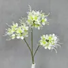 Orquídea artificial 3D de tres cabezas, flor de seda para decoración de pared de flores de boda, arreglo floral para el hogar, flor artificial de la especie *Alocasia*, venta al por mayor transfronteriza