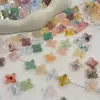 Vidro Imitação Gelatina com Furos Cor Mista Estéreo Flor de Trevo Desabrochando DIY Artesanal Capa de Celular Colar Grampo de Cabelo Design de Roupa