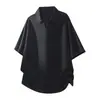 Moda Verão Nova Tendência Leve Camisa Polo Business Verão Novo Estilo Tricot Respirável Gola Seagull Manga Curta Camiseta para Homens