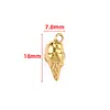 Colgante de Helado Acero Inoxidable Accesorios para Joyería DIY Color Dorado que Conserva el Color Colgante Personalizado Accesorios Hechos a Mano Venta al por Mayor