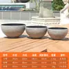 Tanque de Peces Tradicional para Patio, Tanque de Agua Grande para Uso Doméstico, Adecuado para Criar Peces Dorados, Tortugas, Plantas Acuáticas, Plantas Hidropónicas, Lotos y Nenúfares, Recipiente en Forma de Cuenco