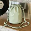 Bolso de Cubo con Cordón de Nuevo Estilo Veraniego Transfronterizo con Patrón Suave de Piedra para Mujer, Bolso Sencillo y Versátil de Piel Suave para Hombro o Cruzado para Teléfono